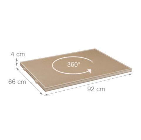 Mata drewniana obrotowa, taca do układania puzzli 1000 elementów Relaxdays