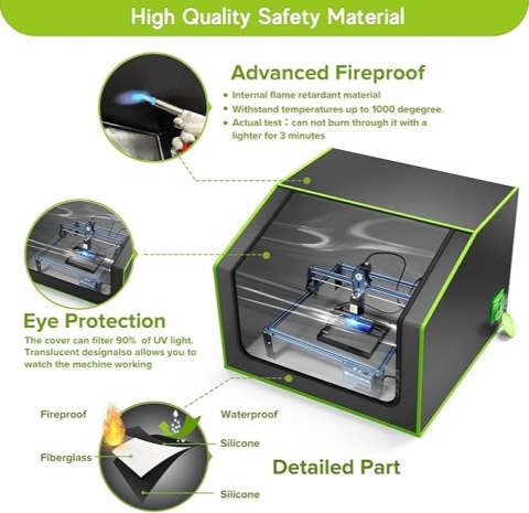 Ochronna obudowa do maszyny do grawerowania laserowego z wentylacją