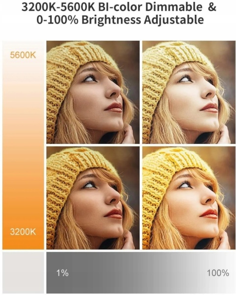 Oświetlenie Led do kamery wideo, zestaw 2 (RALENO) + statywy