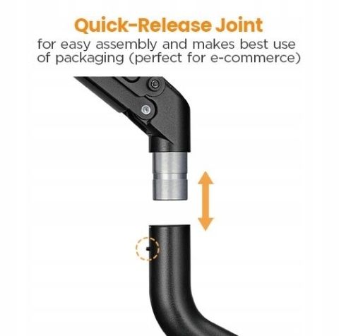PODWÓJNY UCHWYT RAMIĘ MOCOWANIE NA MONITOR REGULOWANY VESA 17-32" CZARNY
