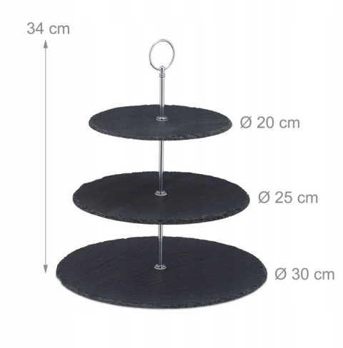 Patera obrotowa Relaxdays 20 cm kamienna