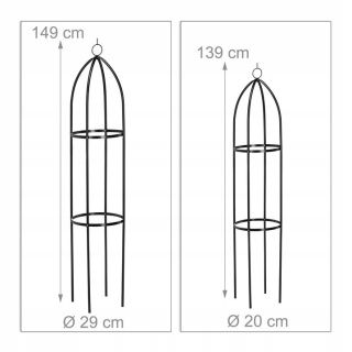 Pergola metal Relaxdays podpora do pnączy 2 zt
