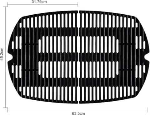 Płyta żeliwna grillowa 45,2x31,7 cm x 2 szt, ruszt