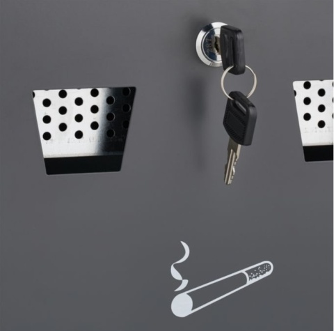 Popielniczka zewnętrzna ścienna kolor antracytowy