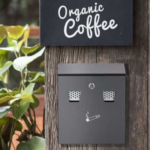 Popielniczka zewnętrzna ścienna kolor antracytowy