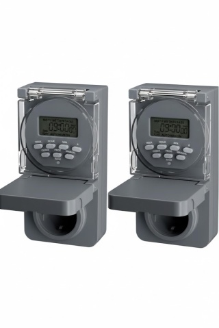 Programator cyfrowy zewnętrzny IP44 8 programów przełączania 2 SZTUKI