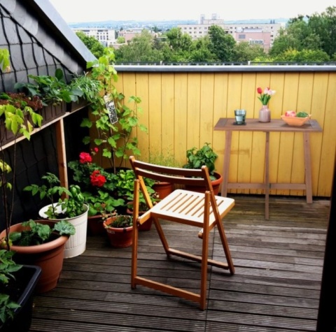 Prostokątny składany stół stolik wykonany z drewna Relaxdays