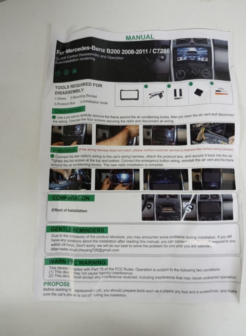 RADIO ANDROID MERCEDES-BENZ B200 2008-2011 + kamera cofania