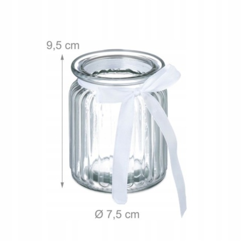 RELAXDAYS LATARENKA SZKLANA 12SZT ŚWIECZNIKI NA TEALIGHTY DEKORACJA DOM