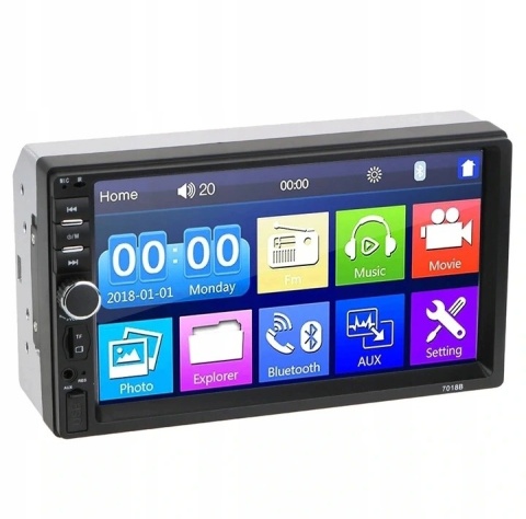 Radio samochodowe Bluetooth 2DIN + kamera cofania