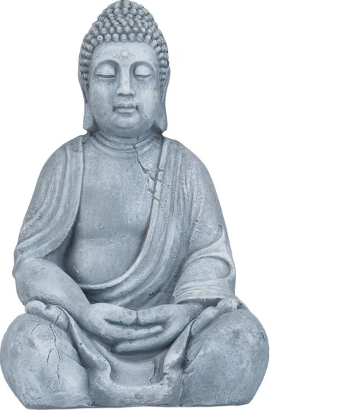Relaxays XL Siedzący Budda 50 cm Jasnoszara