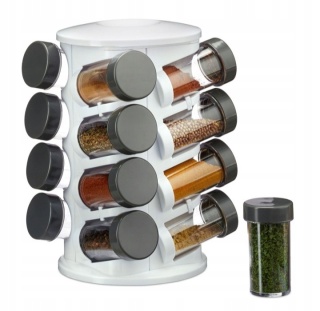 Relaxdays Przyprawnik stojak na przyprawy 16 słoików