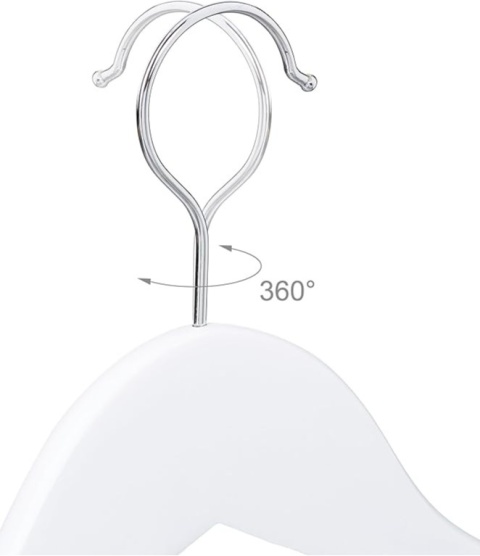 Relaxdays Wieszaki drewniane dla dzieci, zestaw 30 wieszaków do szafy białe