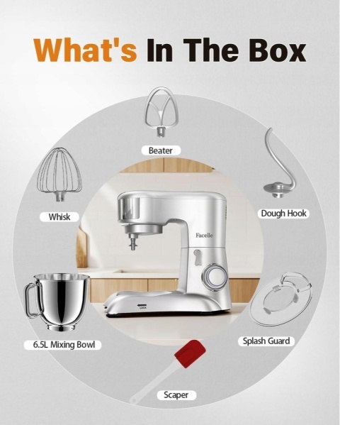 Robot plenarny Facelle 6,5 l stal nierdzewna 6 POZIOMÓW PRĘDKOŚCI 2000 W
