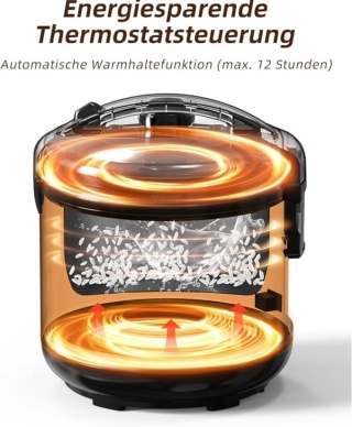 SZYBKOWAR/ RYŻOWAR GARNEK WIELOFUNKCYJNY SREBRNY EAMOMENT