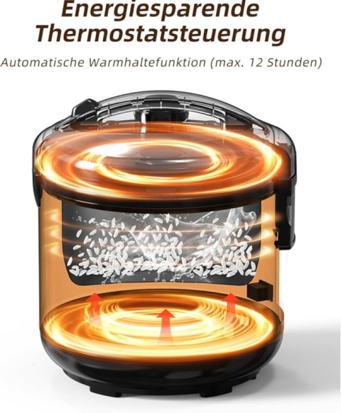 SZYBKOWAR/ RYŻOWAR GARNEK WIELOFUNKCYJNY SREBRNY EAMOMENT