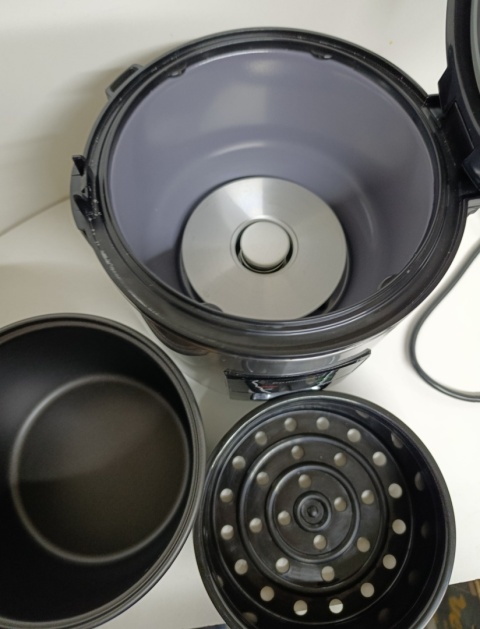 SZYBKOWAR/ RYŻOWAR GARNEK WIELOFUNKCYJNY SREBRNY EAMOMENT