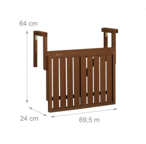 Składany drewniany stół stolik balkonowy Relaxdays