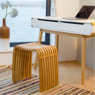 Stołek Bambusowy Relaxdays, stolik bambusowy