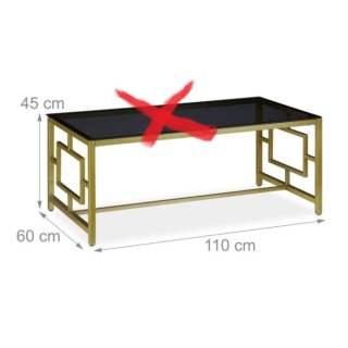 Rama Stolikakawowego ława Relaxdays Rama - bez blatu