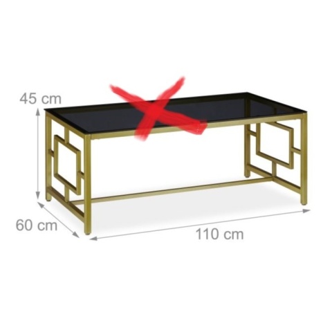 Rama Stolikakawowego ława Relaxdays Rama - bez blatu