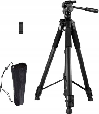 Tripod STATYW FOTOGRAFICZNY DO APARATU TELEFONU 165cm Czarny