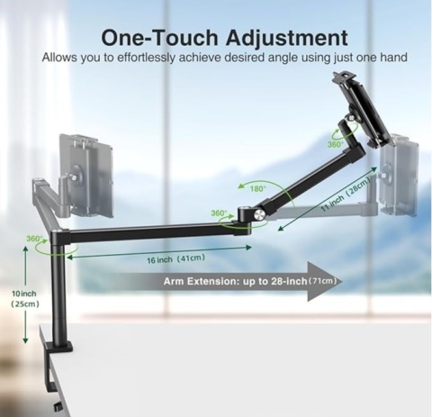 Uchwyt Biurkowy Elitehood RA-02 – Solidne Ramię do Tabletu i Telefonu