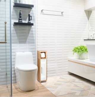 Uchwyt na papier toaletowy z półką, szafka