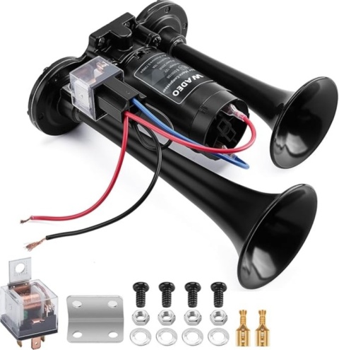 WADEO Klakson Pneumatyczny Do Ciężarówek12v