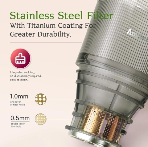 Wyciskarka wolnoobrotowa Anybear srebrny 200 W SJ-054C