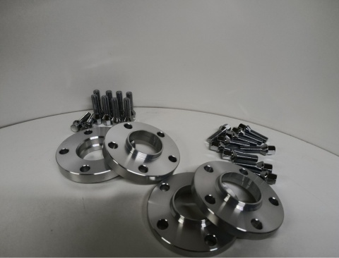 Dystanse, zestaw dystansów 15mm + 20mm | 5x112 | 66.6mm + śruby Audi, Mercedes-Benz oraz BMW