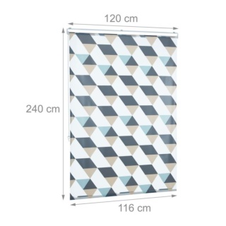 Zasłona prysznicowa roleta winylowa Relaxdays 120 x 240 cm