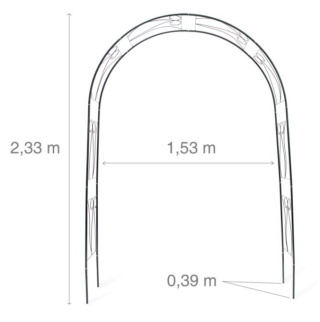 Zdobiona pergola ogrodowa, łuk 233 cm Relaxdays