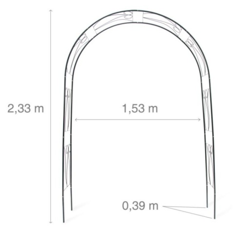 Zdobiona pergola ogrodowa, łuk 233 cm Relaxdays