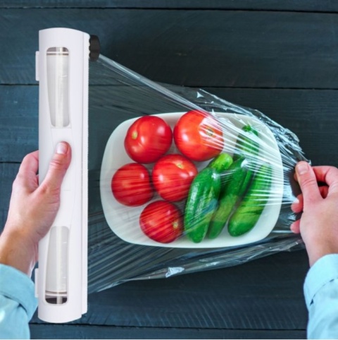 Zestaw 2 noży do folii, dozownik folii spożywczej