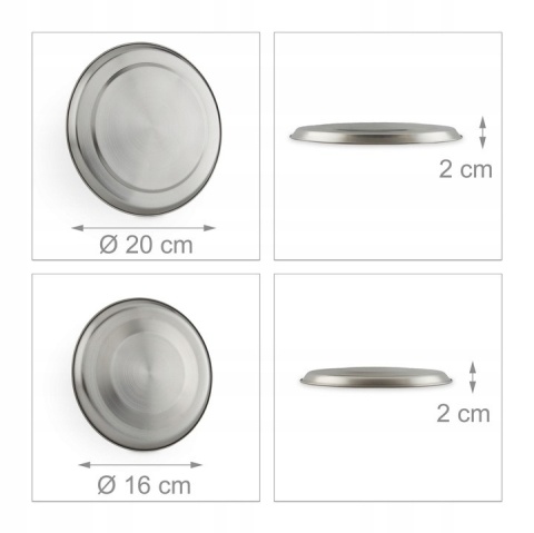 Zestaw 4 pokrywek do kuchenki elektrycznej ze stali nierdzewnej Relaxdays ochrona płyty