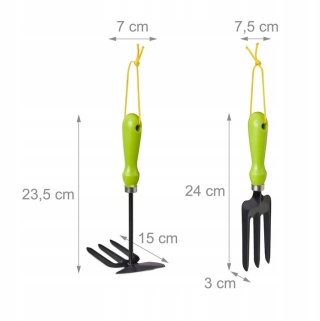 Zestaw narzędzi ogrodniczych 4szt, narzędzia ogrodnicze Relaxdays