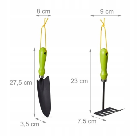 Zestaw narzędzi ogrodniczych 4szt, narzędzia ogrodnicze Relaxdays