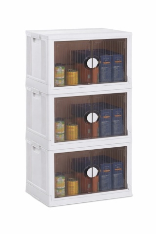 3 szt Pojemnik do przechowywania z drzwiczkami Relaxdays – organizer modułowy