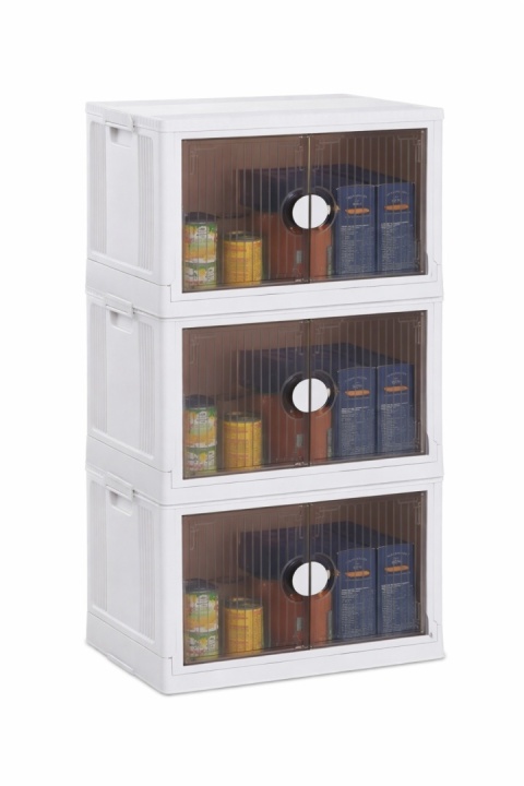 3 szt Pojemnik do przechowywania z drzwiczkami Relaxdays – organizer modułowy