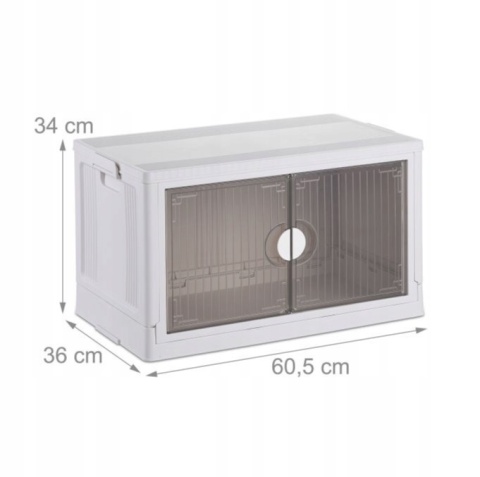 3 szt Pojemnik do przechowywania z drzwiczkami Relaxdays – organizer modułowy