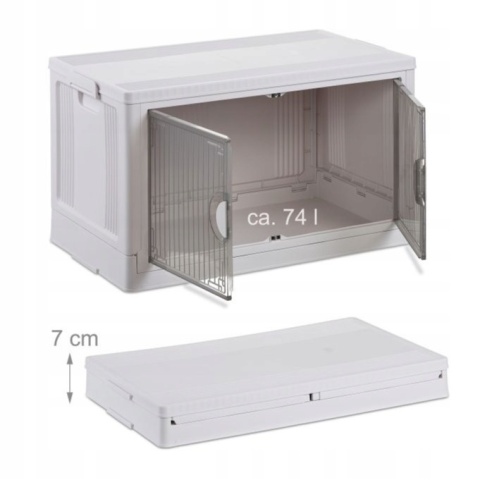 3 szt Pojemnik do przechowywania z drzwiczkami Relaxdays – organizer modułowy