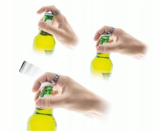 6 SZT METALOWY PIERŚCIEŃ OTWIERACZ DO BUTELEK KAPSLI ŚREDNI ROZMIAR 19MM