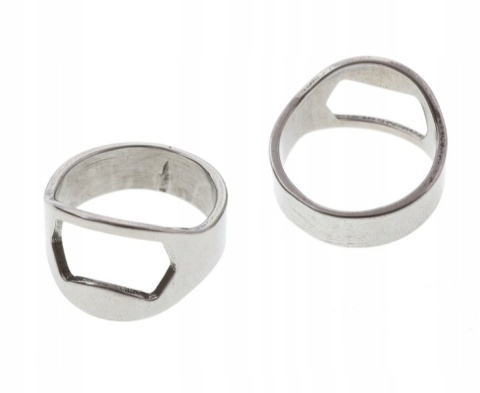 6 SZT METALOWY PIERŚCIEŃ OTWIERACZ DO BUTELEK KAPSLI ŚREDNI ROZMIAR 19MM