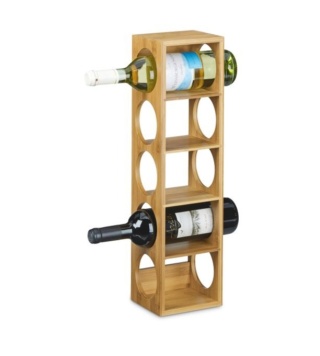 Bambusowy stojak regał na wino 5 butelek