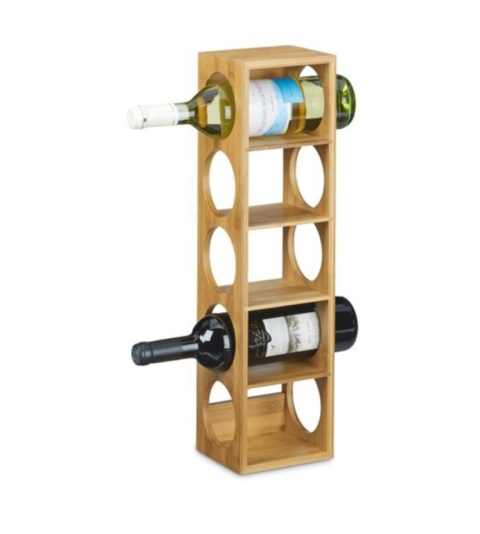 Bambusowy stojak regał na wino 5 butelek