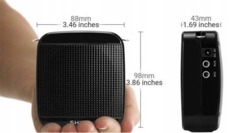 Bezprzewodowy Wzmacniacz Głosu SHIDU S613 18W UHF Mikrofon 2w1 Zestaw