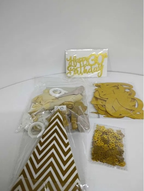 DEKORACJA NA PRZYJĘCIE , 30-te URODZINY -BALONY GIRLANDA ,NAPIS