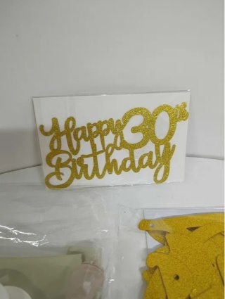 DEKORACJA NA PRZYJĘCIE , 30-te URODZINY -BALONY GIRLANDA ,NAPIS