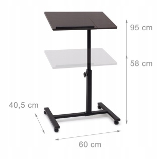 Drewniany stolik, stojak na laptopa, myszkę czy rzutnik